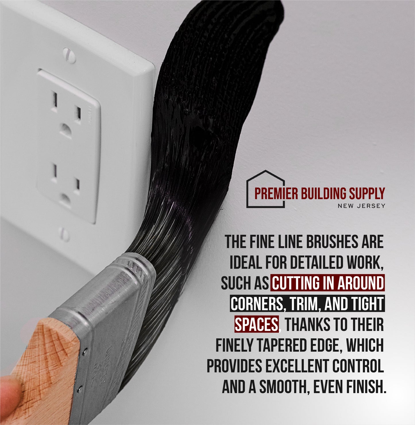 Fine Line Professional 2-1/2 inch Short Handle Sash Angle Paint Brush
