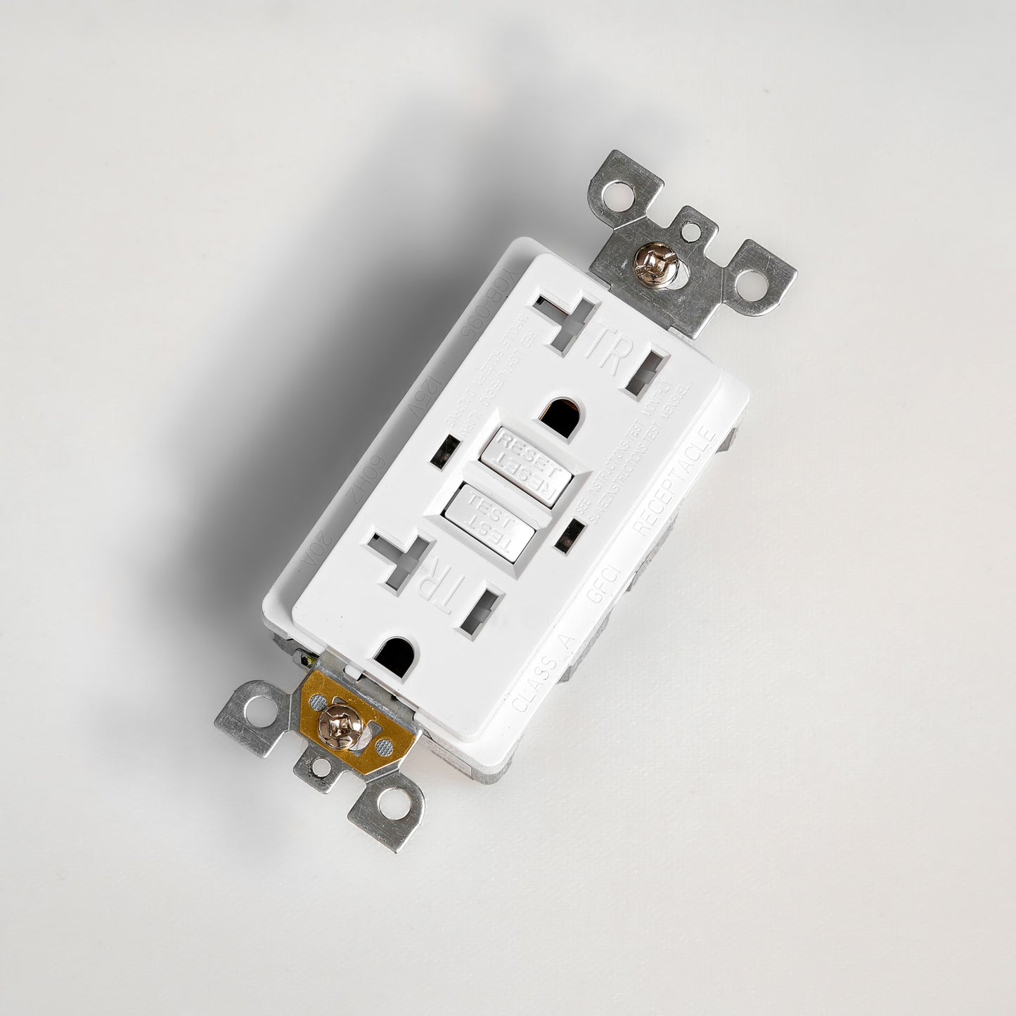 20-Amp GFCI Tamper-Resistant Safety Outlet with LED Indicator and Wall Plate